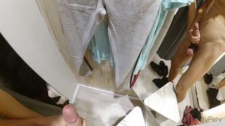 DICK FLASH DRESSING ROOM - PART 3 - HANDJOB cumshot