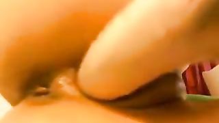 Dirty Chick goes wild on webcam with her toy