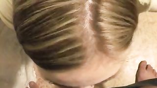 Uni student sucks cock like a professional