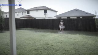 Couple sex in the rain