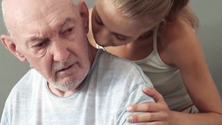 Skinny teen sucks off horny old man cock after she gets hardcore fucked by him