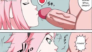 Threesome with Sakura & Tsunade