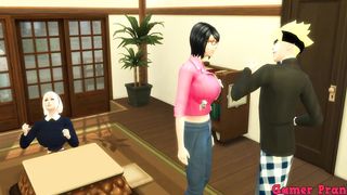 Naruto Boruto Cap 1 Boruto goes to visit his girlfriend sarada and then sakura gets sasuke masturbating boruto sees them having sex