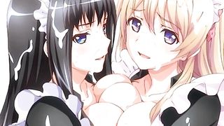 Hotties stroking young cock - Hentai Threesome