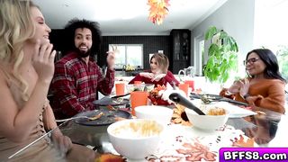 Bestfriends fucking this lucky hung stud