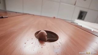 Dirty on the sink counter