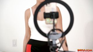 Stepmom and stepon making a viral video