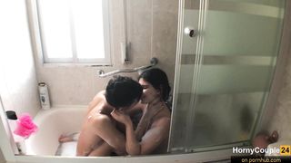 My stepsister and I end up fucking every time we bath together