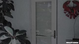 My busty neighbor staring at me