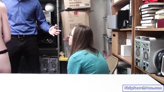 A guy watching officer fucks his teen gf