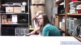 A guy watching officer fucks his teen gf