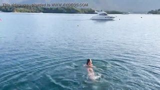 Monika Fox Morning Swimming Naked In The Bay