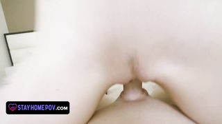 Gorgeous Teen Reislin Does The One Wing Challenge And Then Gaggs On My Cock