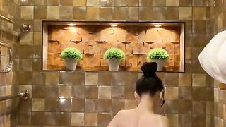 Hot  washes and plays with dildo in the shower. Backstage - MaryVincXXX