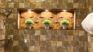 Hot  washes and plays with dildo in the shower. Backstage - MaryVincXXX