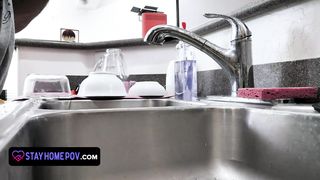 Pretty Slut Aften Opal Disinfects My Cock With Her Mouth Before Jumping On It