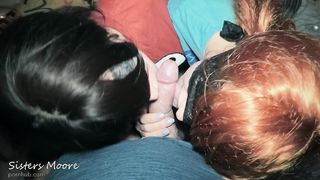 Threesome porn with anal plug, Swapping pussy, ass licking, cum kissing - StepSis Moore (ShortVersion