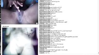 Omegle TV sexy ruby cums 3 times on webcam