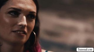 Stepbro throated and bareback TS stepsis