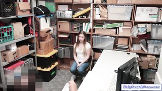 Petite shoplifter fucked by tall officer