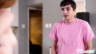 Stepbro sniffing my dirty panties