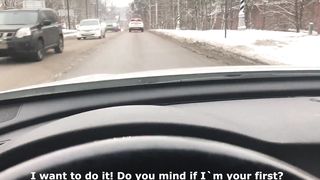 Risky taxi ride naked to Santa Claus