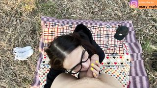 Hot teen fucks in the sunny forest - MaryVincXXX