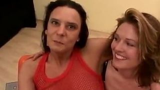 Horny Euro Milfs Get DP Bukkake