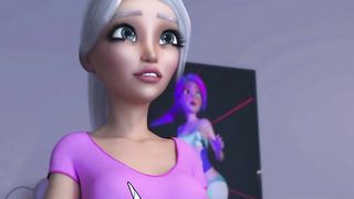 Small-cock dickgirl fucks FUTA mommy