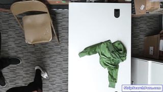 Officer strips n fucks busty shoplifter