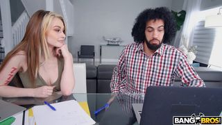 My hot student pretend to ask how big is my dick