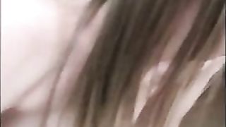 white skinny girl with dildo and sucking