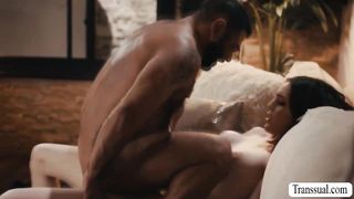 Tgirl Tori Easton interracial bareback