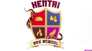 Stud Fucks Sexy Classmate on Stairs - 3D