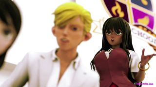 Anime Ebony Hotties Locker Room Fucking