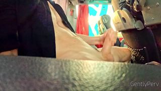 PUBLIC BUS ADVENTURE: I show my hard cock to a porny cutie lady...she can't resist.