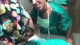 Chilean doctor fucking nurse in the bathroom