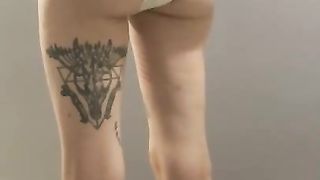 Pregnant Goth Pees On Herself Upside Down!