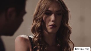 Skinny TS stepdaughter analed by stepdad