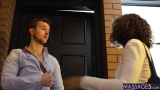 Small tits latina neighbor rode a cock