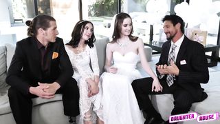 Swapped pops let daugters experience cock