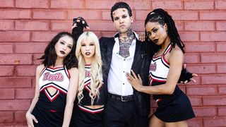 Cheerleaders signing contract with devil