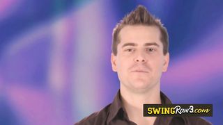 Fun in the pool with these naked swinger babes!