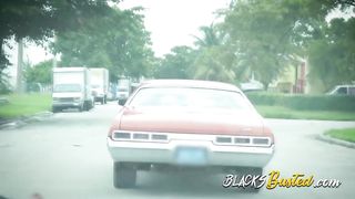 An interracial deep throat under the sun