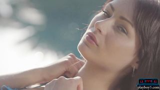 Russian MILF model sensual striptease