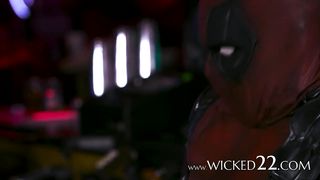 Nasty whore sucking a cock of Deadpool