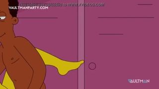 Simpsons cheats on Homer with a black cock