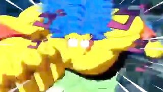 Marge Simpson receives a big load
