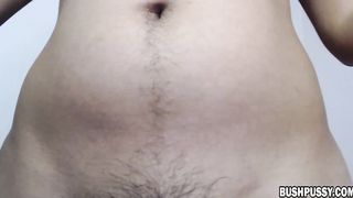 Webcam Babe With Hairy Asshole and Creamy Pussy