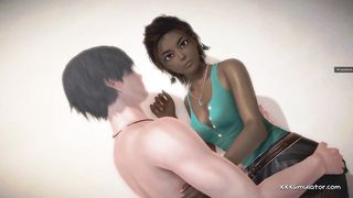 Navel Lick ► Ebony Stepdaughter Animated